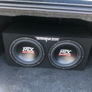 MTX Audio 12 inch subwoofers with amplifier